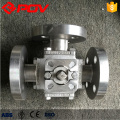 3 way flanged stainless steel ball valve dn32